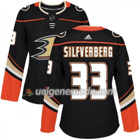 Dame Eishockey Anaheim Ducks Trikot Jakob Silfverberg 33 Adidas 2017-2018 Schwarz Authentic